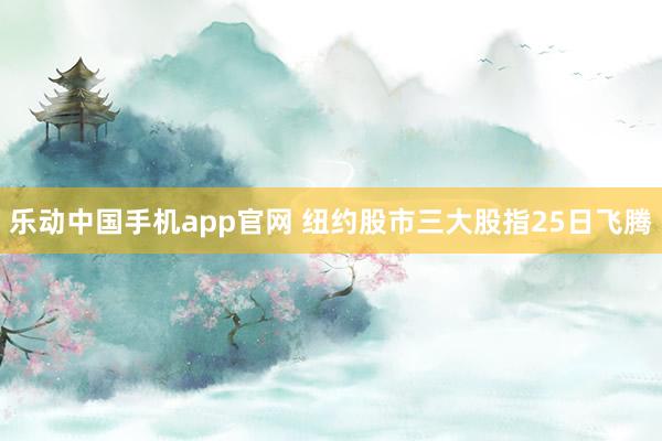 乐动中国手机app官网 纽约股市三大股指25日飞腾